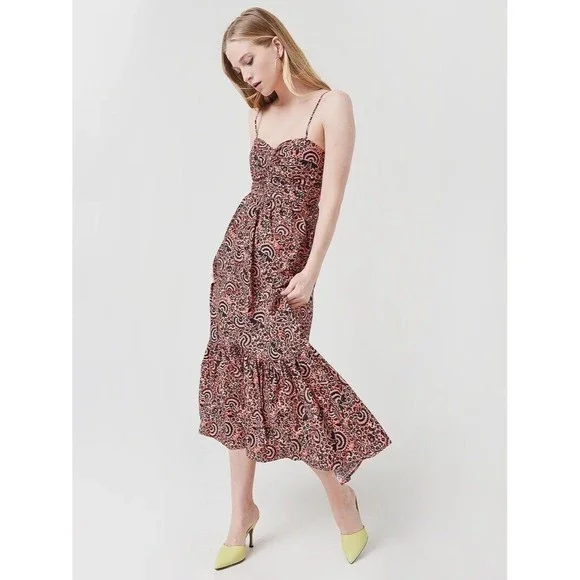 A.L.C. NWT Lilah Dress in Coral Multi Size 0 $495.00 - Picture 1 of 16